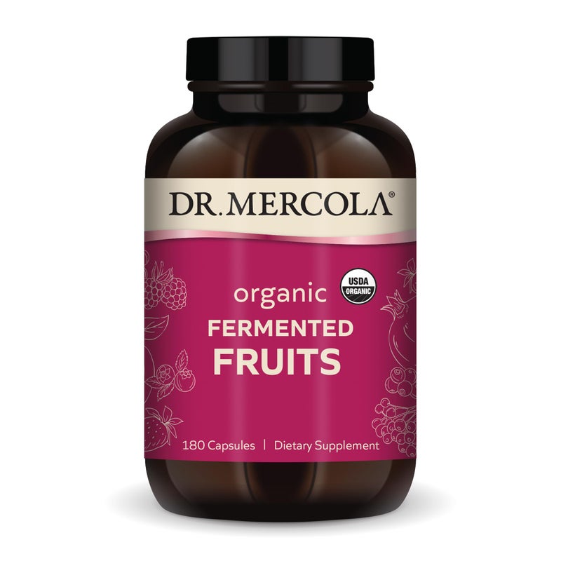 Dr. Mercola Organic Fermented Fruits, 30 Servings (180 Capsules), Dietary Supplement, Supports Immune Health, Non-GMO, Certified USDA Organic - Image 1